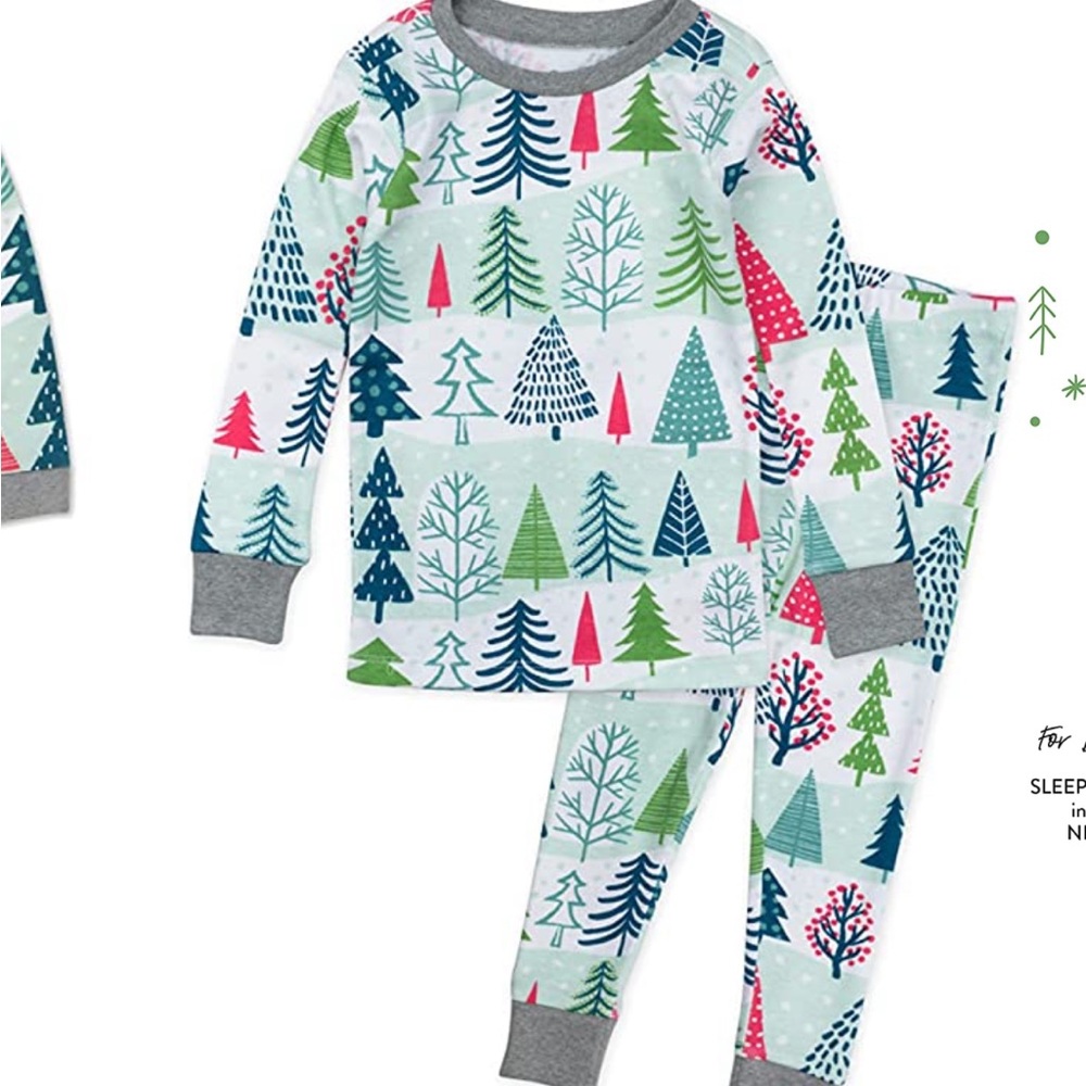 👶🏼 HONESTBABY 100% Organic “Feelin’ Pine” Christmas Jammies, 18m